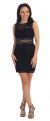 Form Fitting Sheer Lace Short Cocktail Party Dress in Black